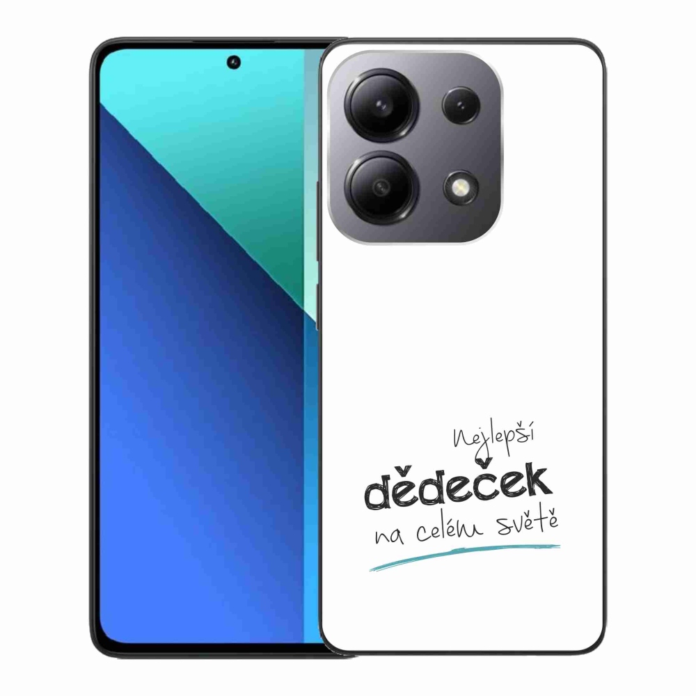 Gél borító mmCase a Xiaomi Redmi Note 13 - a legjobb nagypapa 3 fehér háttérrel