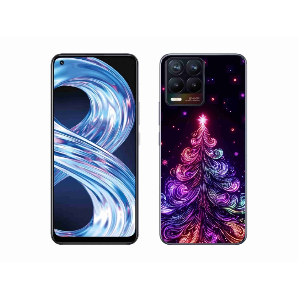 Gél borítás mmCase a Realme 8 Pro-hoz - neon karácsonyfa 1