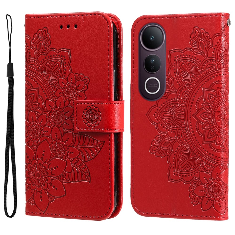 Mandala könyv tok a Vivo V50 Lite 4G/5G készülékhez - piros
