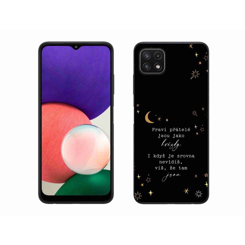 Gél borítás mmCase Samsung Galaxy A22 5G - idézet 6 fekete háttér