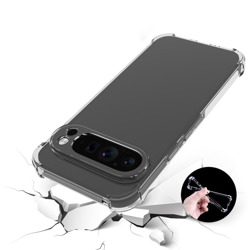 IDEWEI zselés tok megerősített sarkokkal a Google Pixel 9 Pro XL számára - átlátszó