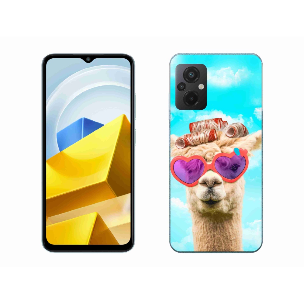 Gél borítás mmCase a Xiaomi Poco M5 4G-hez - szemüveges láma