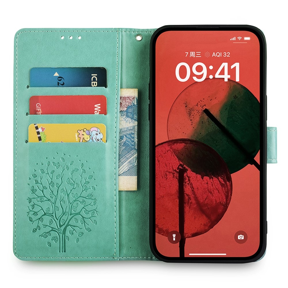 Fa könyvtáska a Huawei Pura 70 Pro-hoz - teal színű