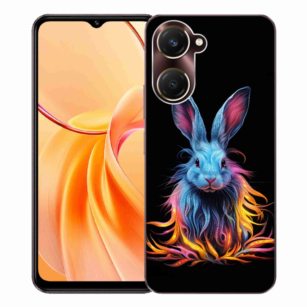 Zselés borítás mmCase a Vivo Y28s 5G-n - absztrakt nyúl