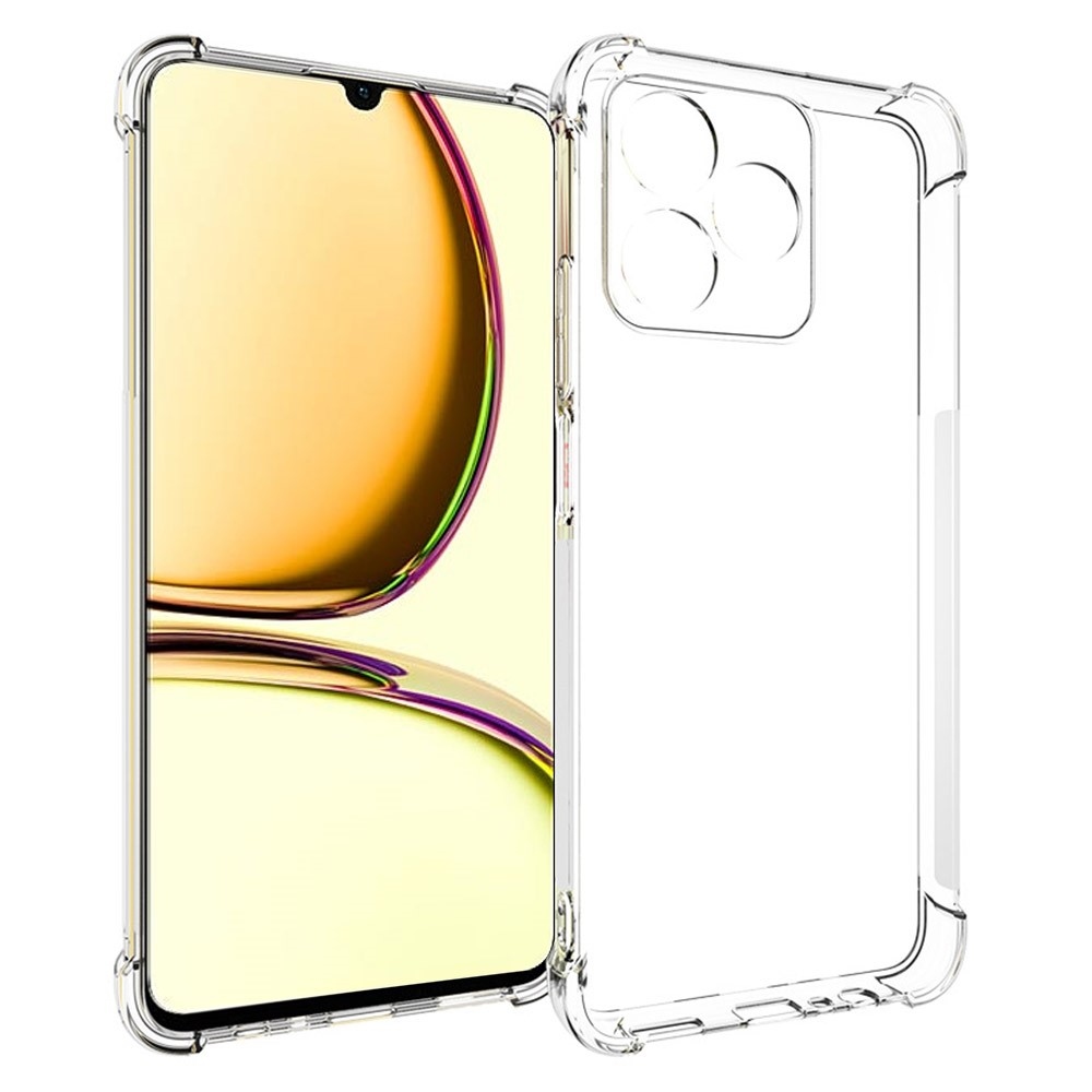 Átlátszó zselés tok megerősített sarkokkal a Realme C51/C53 készülékhez - átlátszó
