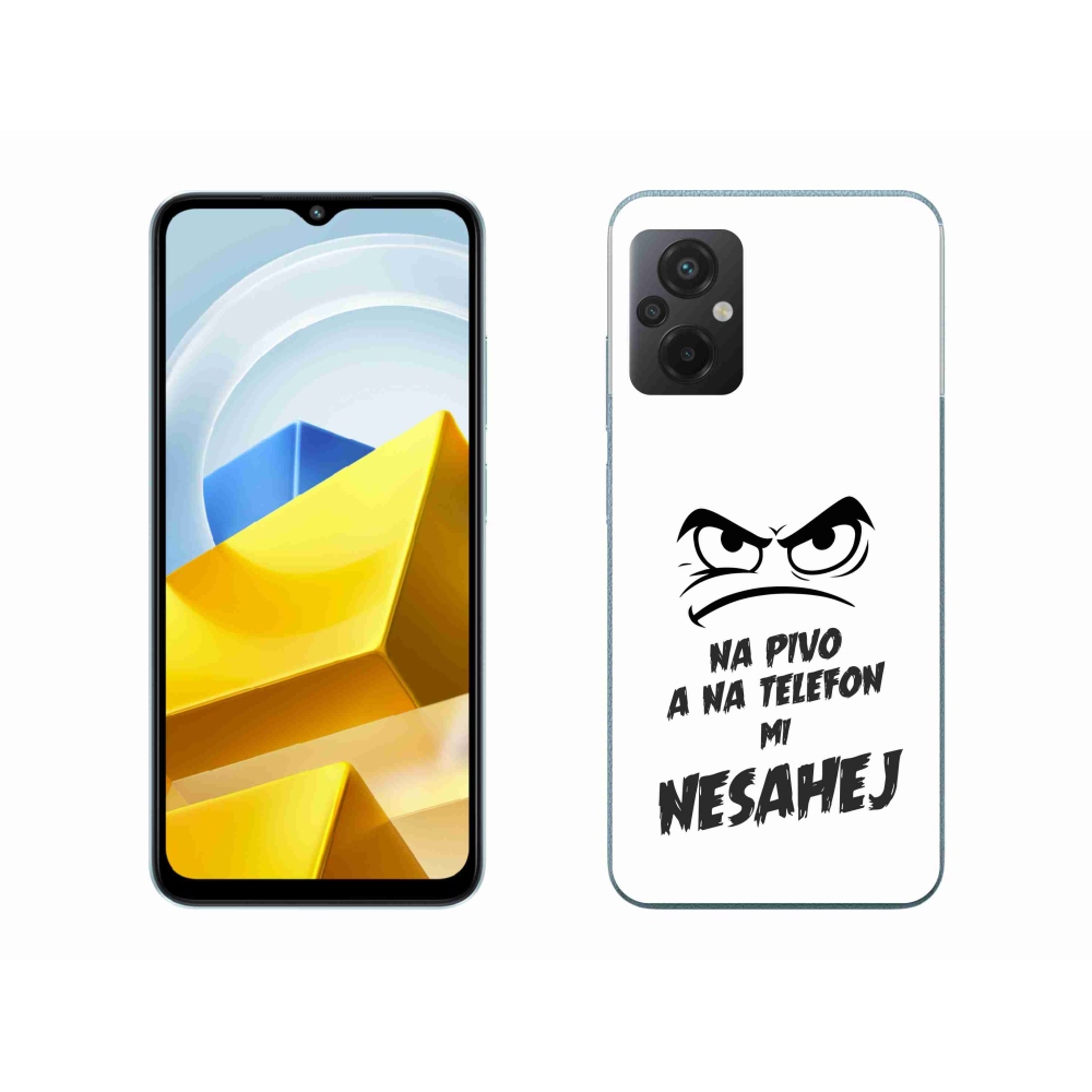 Gél borítás mmCase a Xiaomi Poco M5 4G-hez - sör motívum 2 fehér háttér