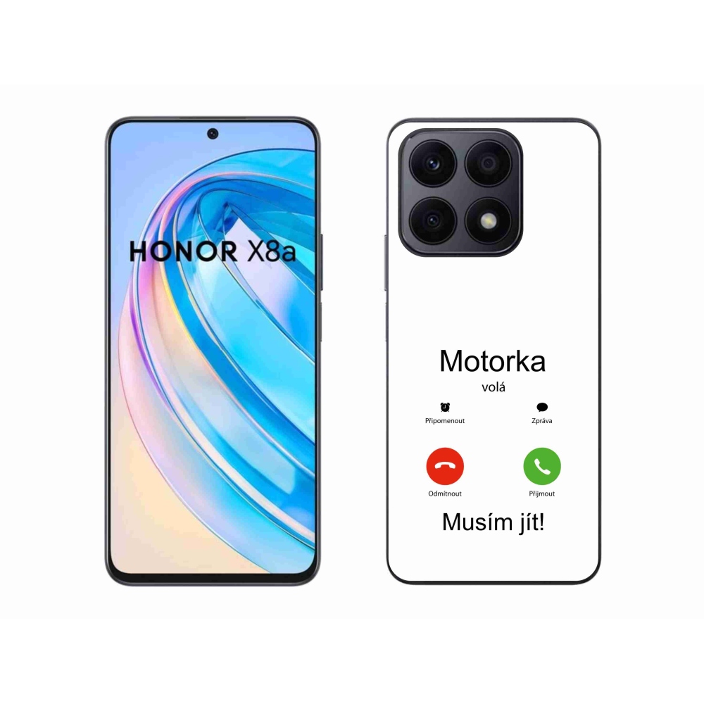 Gél borító mmCase a Honor X8a készülékhez - motoros hívások fehér háttérrel