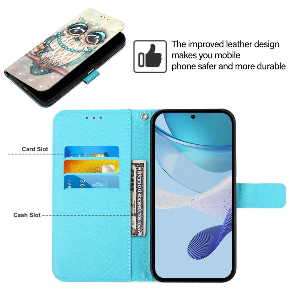Patte könyv tok Samsung Galaxy M55 5G - bagoly