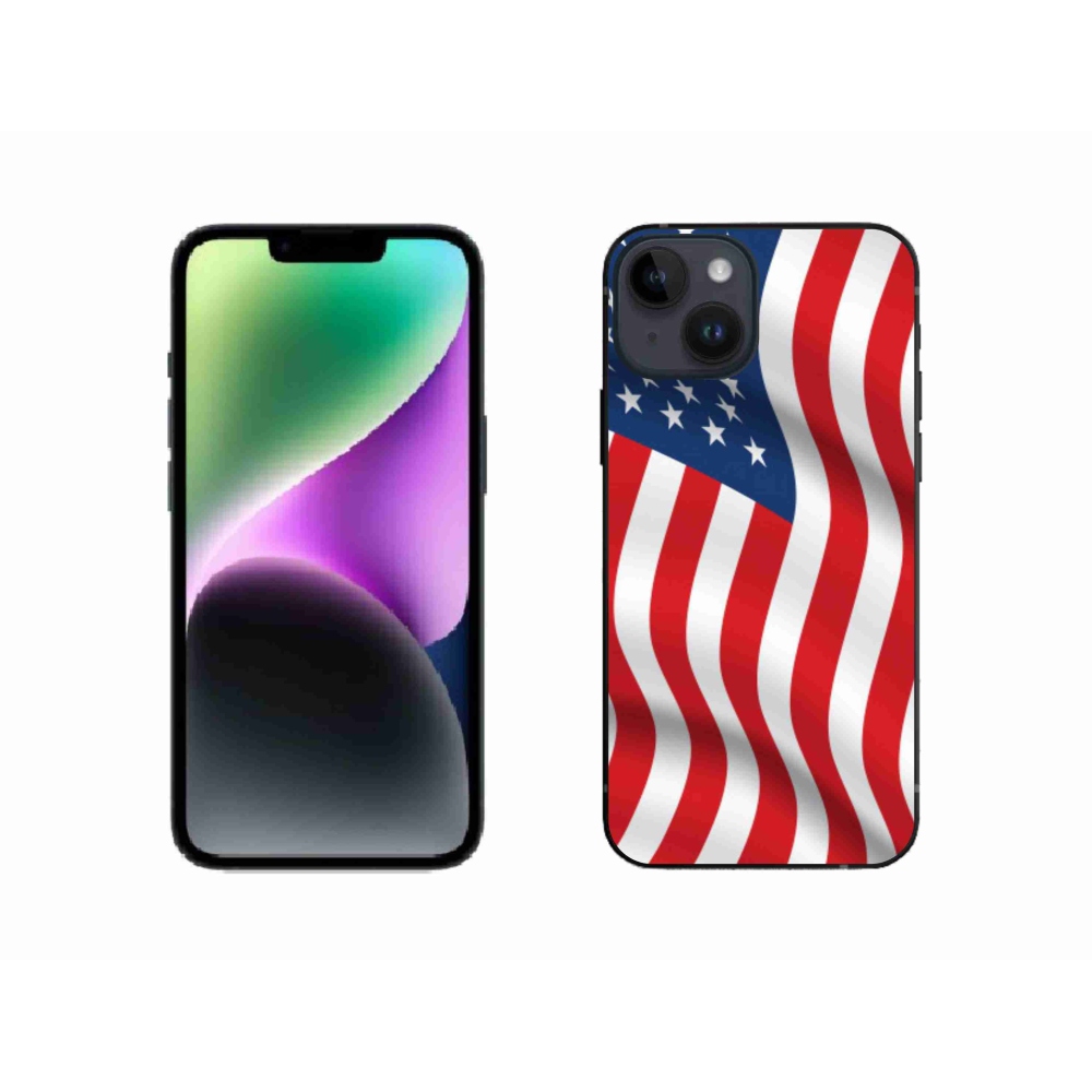 Zselés borítás mmCase iPhone 14 készülékhez - USA zászló