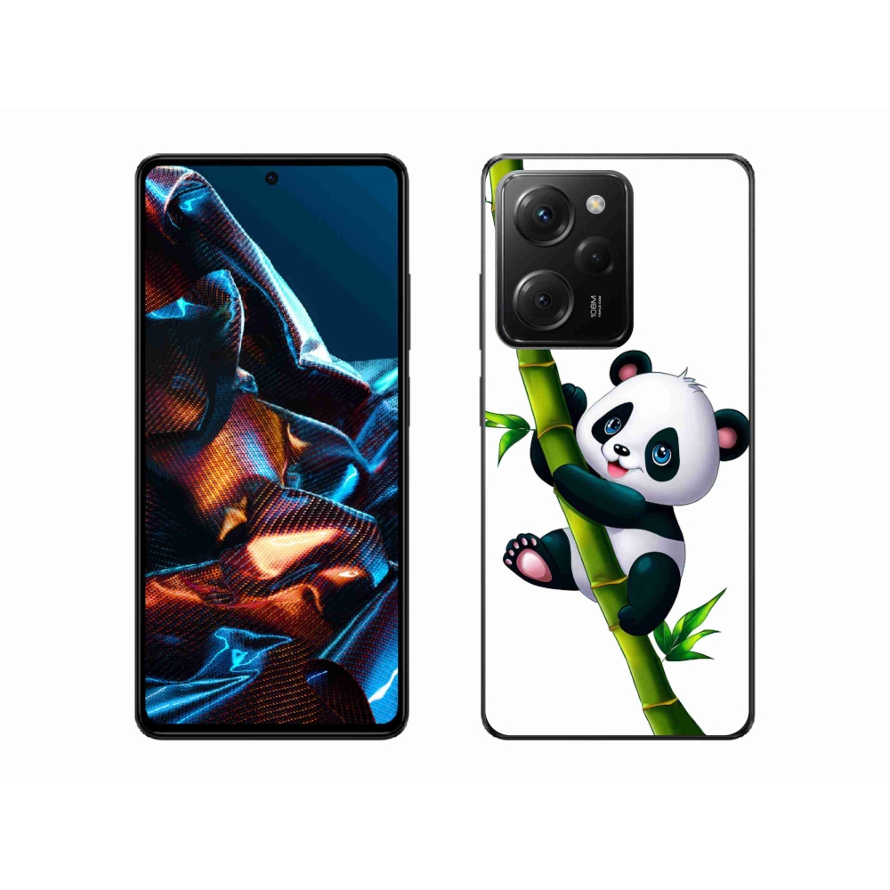 Gél borítás mmCase a Xiaomi Poco X5 Pro 5G számára - panda a bambuszon