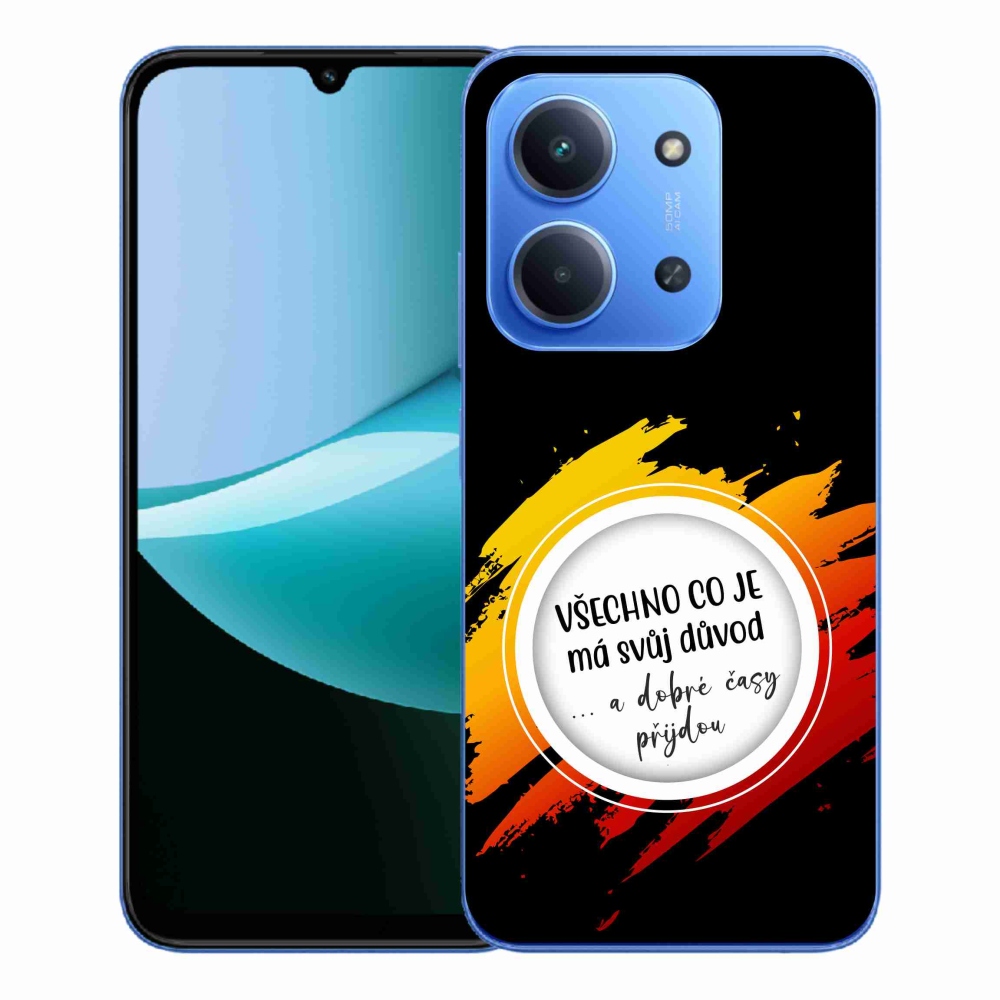 Gél borítás mmCase a Xiaomi Redmi 15C 4G/5G (173mm) - idézet 3 fekete háttérrel