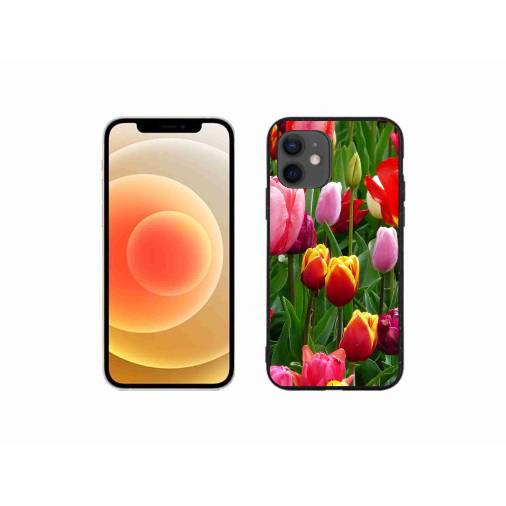 Zselés borítás mmCase iPhone 12 mini készülékhez - tulipánok