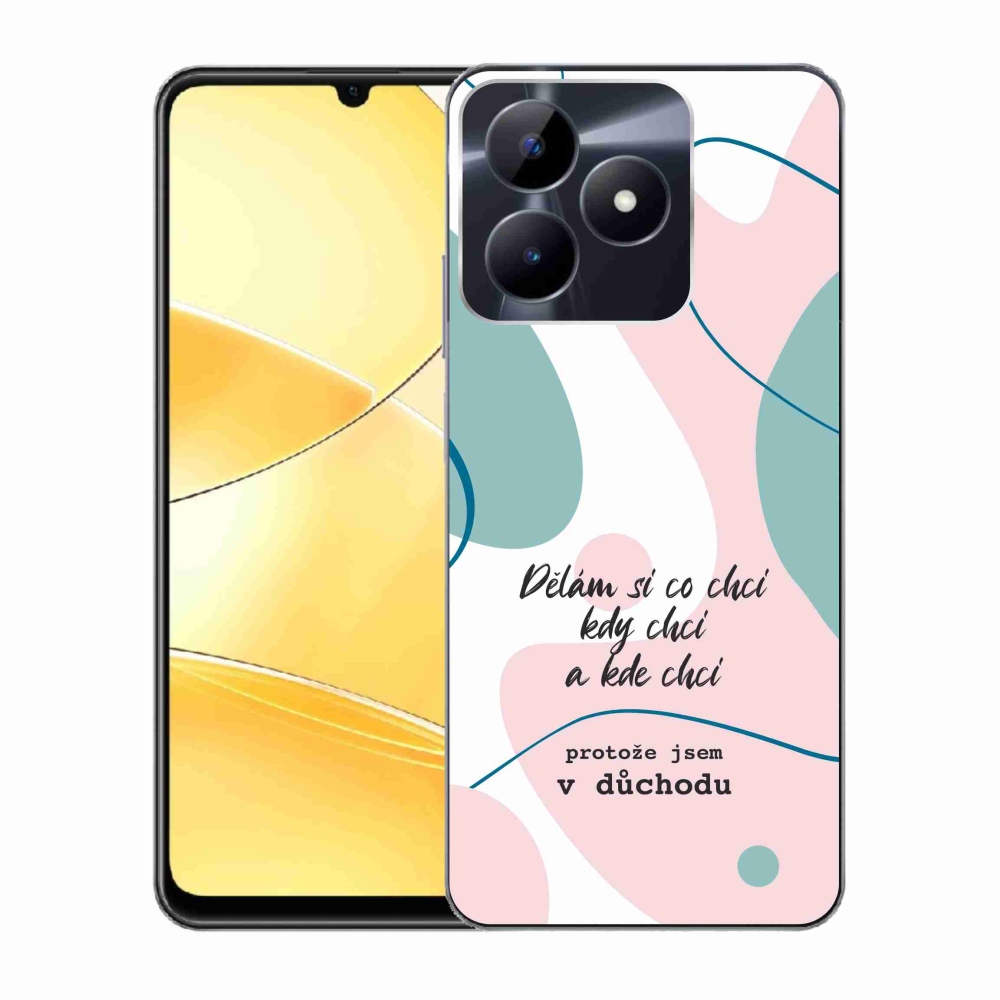 Gél borító mmCase a Realme C51/C53 készülékhez - vicces szöveg 10 fehér háttér
