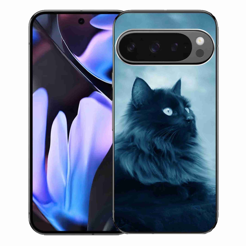 Gél tok mmCase a Google Pixel 9 Pro XL számára - fekete macska 1