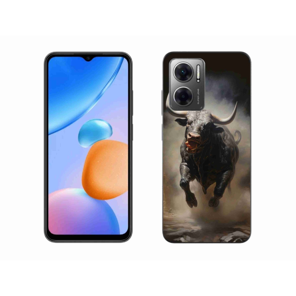 Gél borítás mmCase a Xiaomi Redmi 10 5G-hez - dühös bika