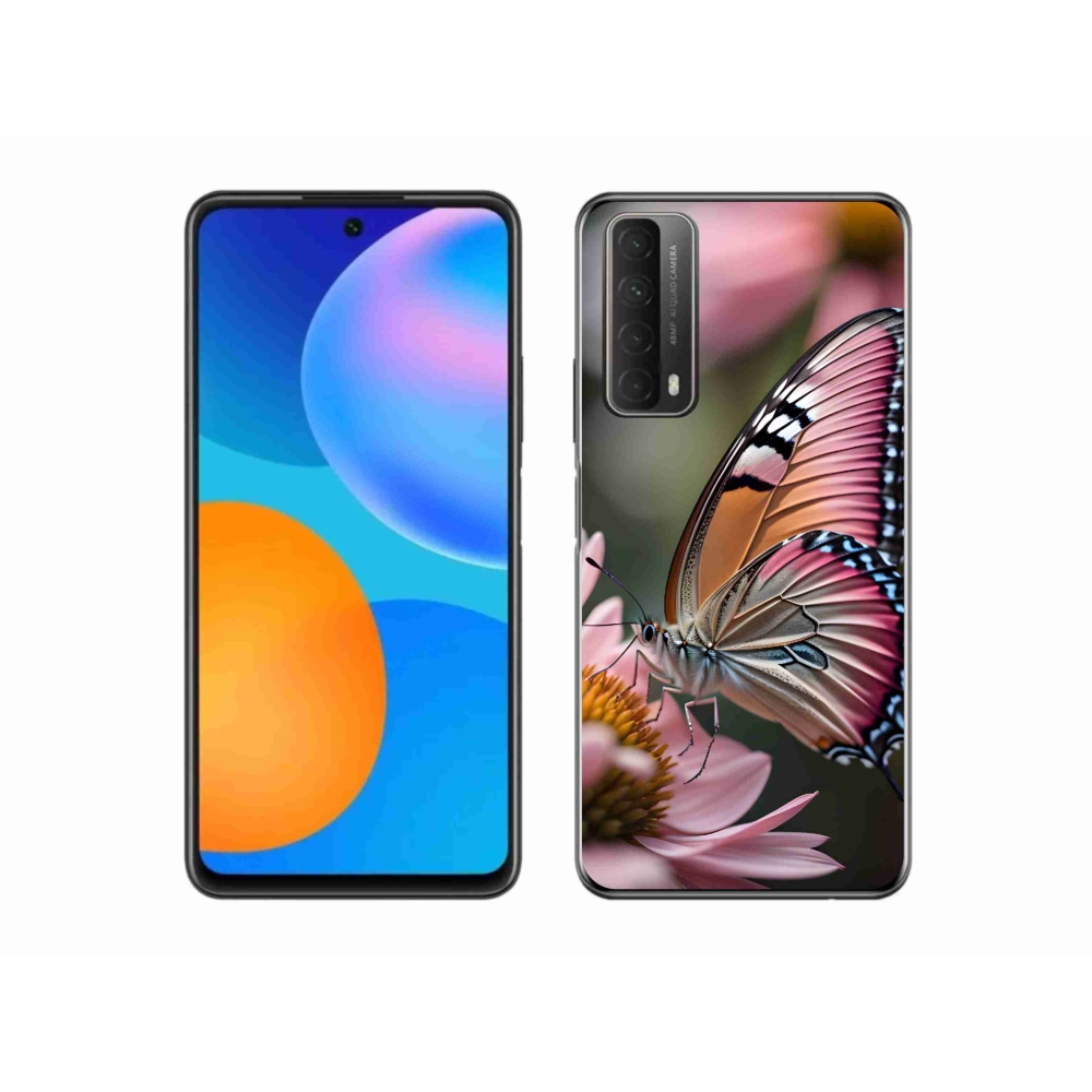 Zselés borítás mmCase a Huawei P Smart (2021) - színes pillangóhoz
