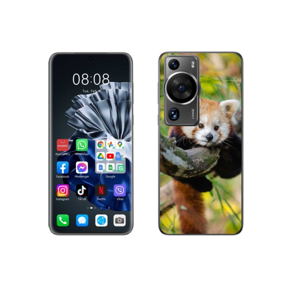 Gél borítás mmCase a Huawei P60 Pro készülékhez - pandavörös