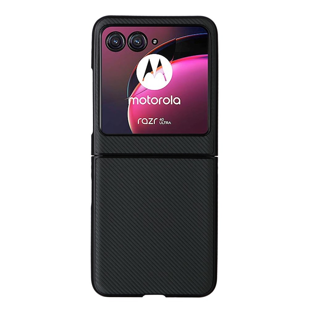 Textúrás műanyag borítás műbőrrel a Motorola Razr 40 Ultra 5G készülékre - zöld színű