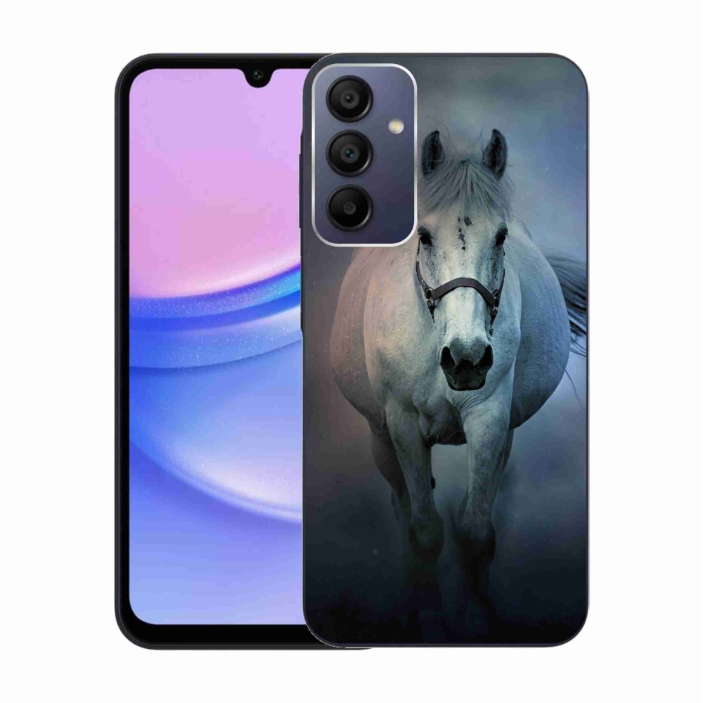 Gél tok mmCase Samsung Galaxy A15 4G/5G - futó fehér ló - Samsung Galaxy A15 4G/5G - futó fehér ló