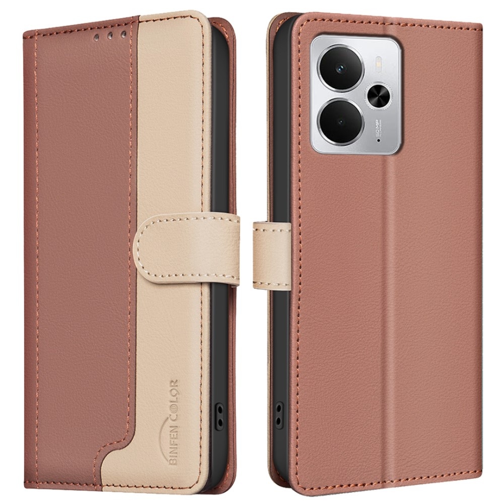 BNF DUO könyvtáska a Realme 14 5G készülékhez - barna