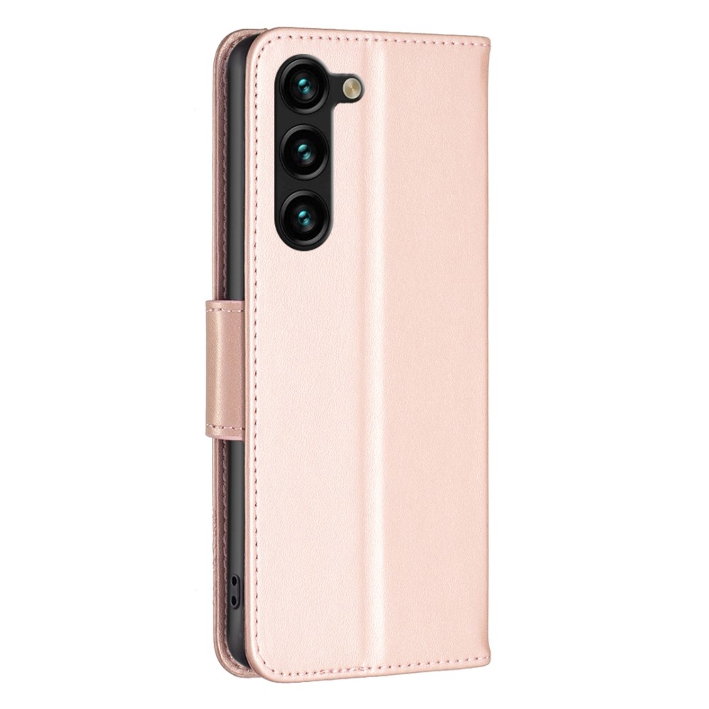 Pillangó könyv tok Samsung Galaxy S24+/S25+ készülékhez - rózsa arany