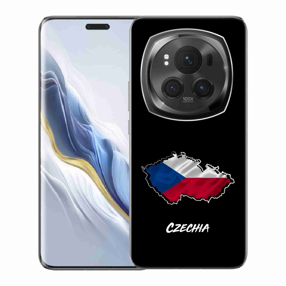 Zselés borítás mmCase a Honor Magic 6 Pro 5G készülékhez - Csehország fekete háttér