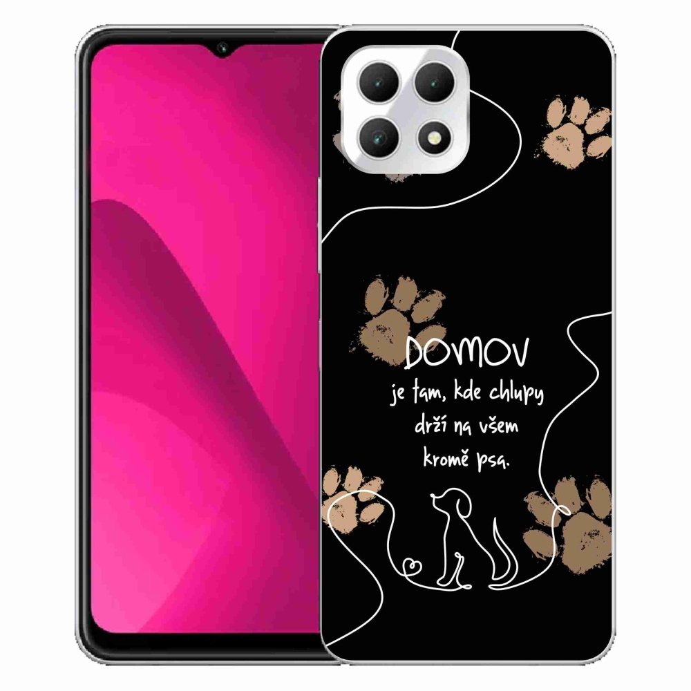 Zselés borítás mmCase a T-Mobile T Phone 2 készülékhez - kutya motívum fekete háttérrel