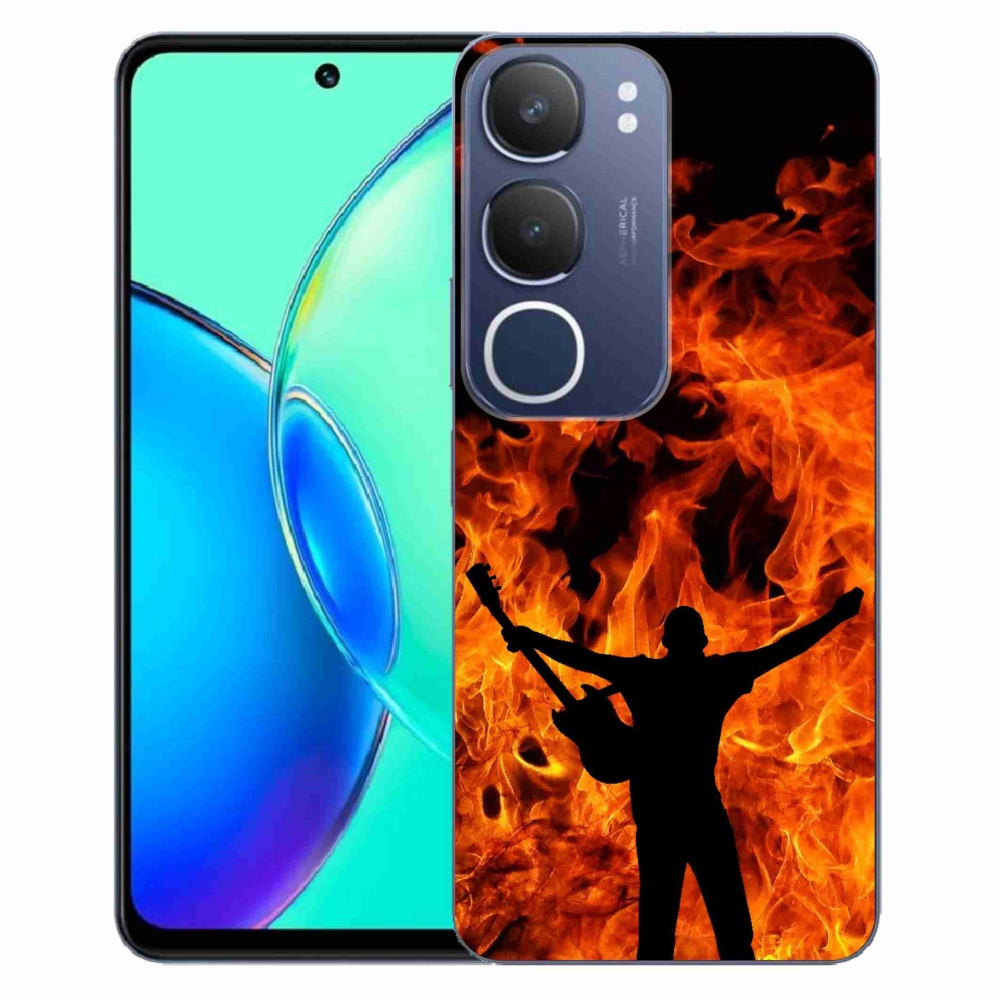 Gélburkolat mmCase a Vivo Y19s számára - zenész és tűz