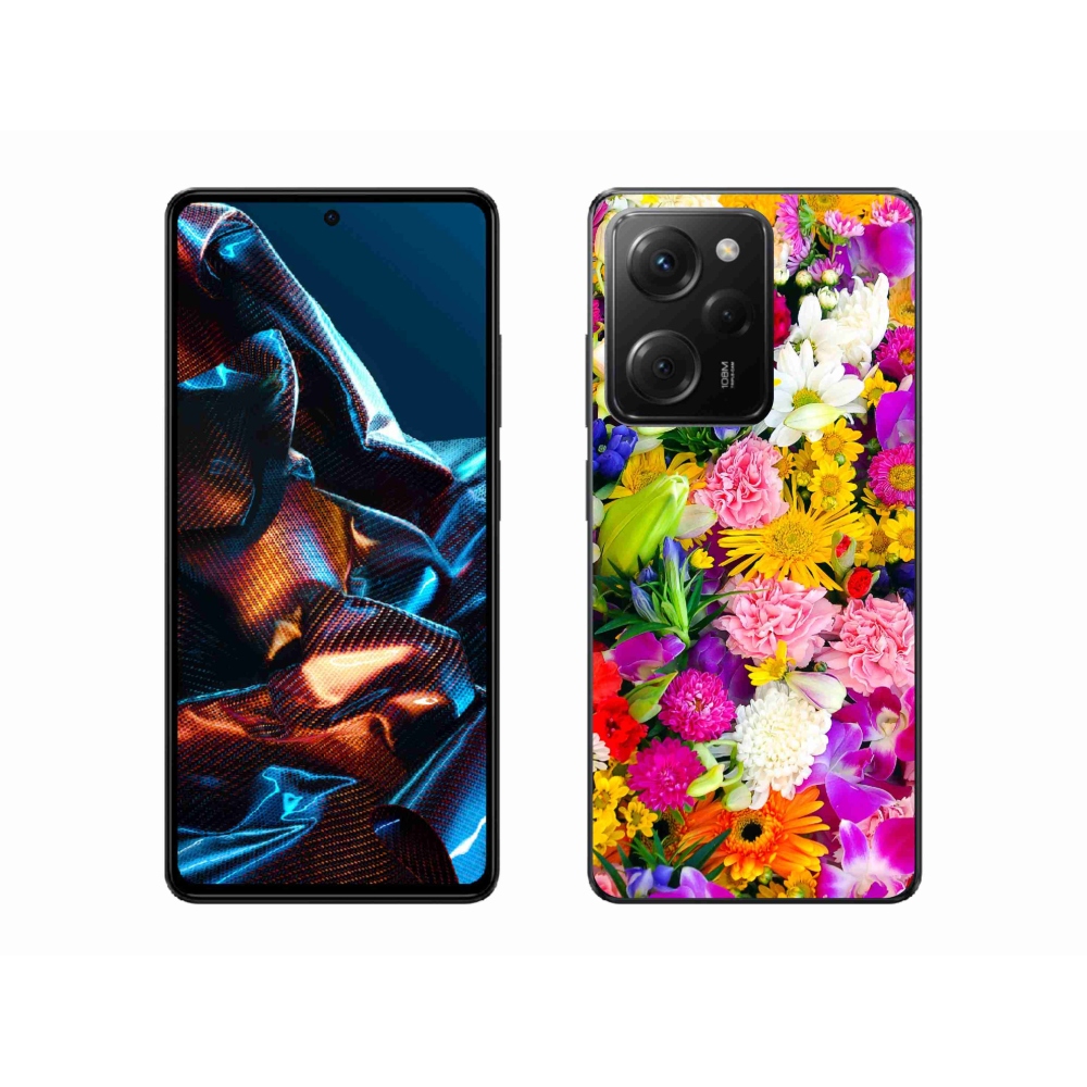 Gél borító mmCase a Xiaomi Poco X5 Pro 5G számára - virágok 12