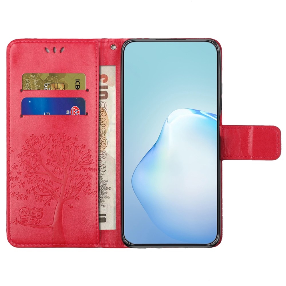 Fás könyv tok Samsung Galaxy M15 5G - piros