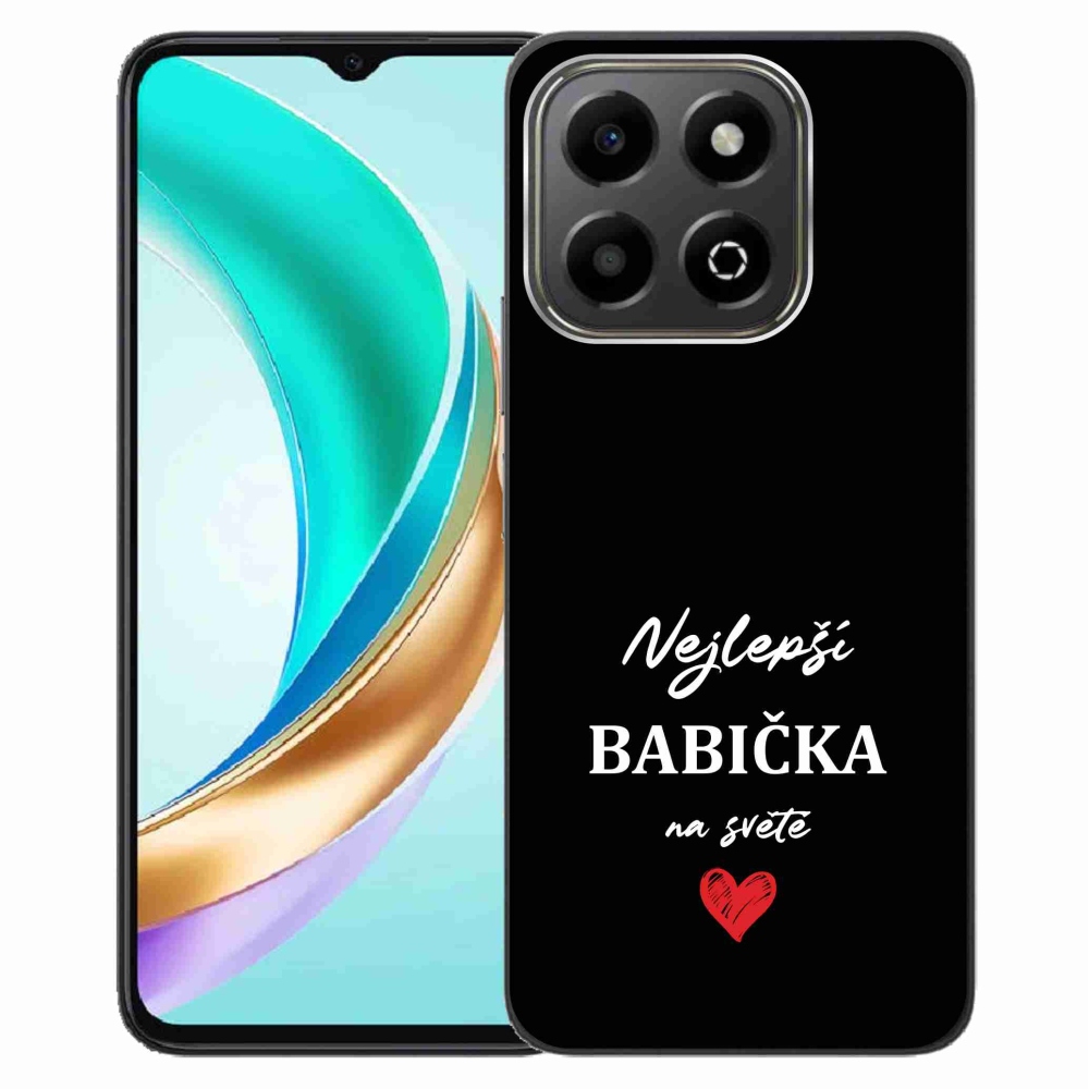 Gél borítás mmCase a Honor X6b számára - Legjobb nagyi 1 fekete háttérrel