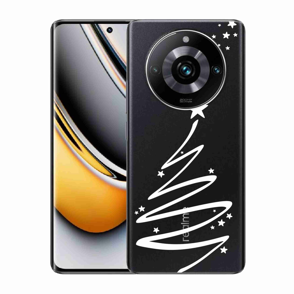 Zselés borítás mmCase a Realme 11 Pro/11 Pro+ készülékhez - fehér fa átlátszó háttéren