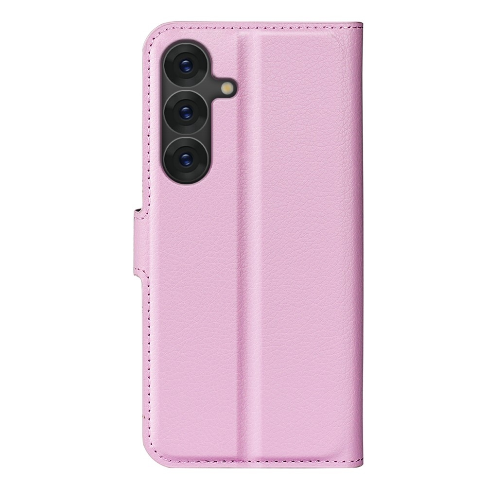 Litchi könyv tok Samsung Galaxy S25-hez - rózsaszín