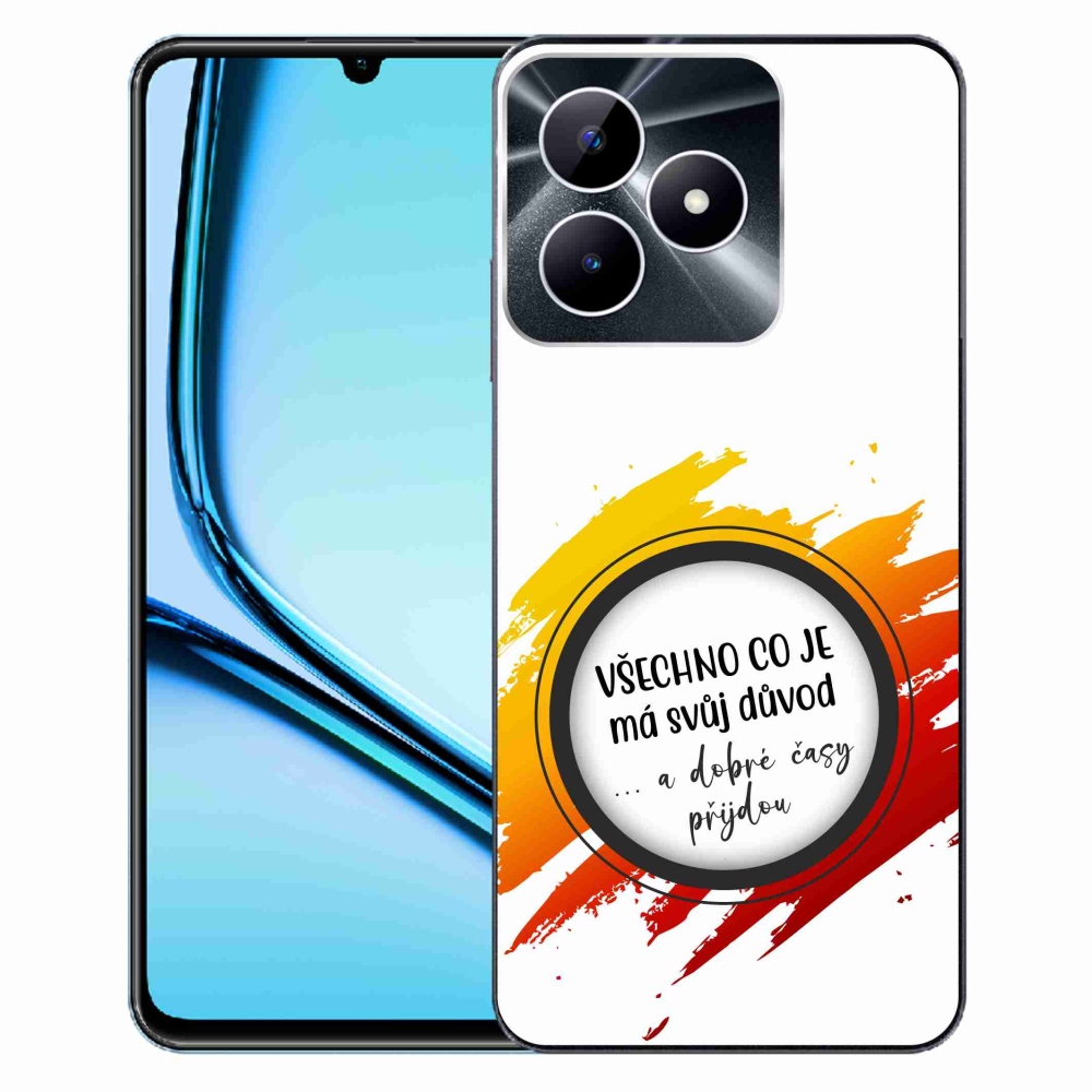 Zselés borító mmCase a Realme Note 50 készülékhez - idézet 3 fehér háttér