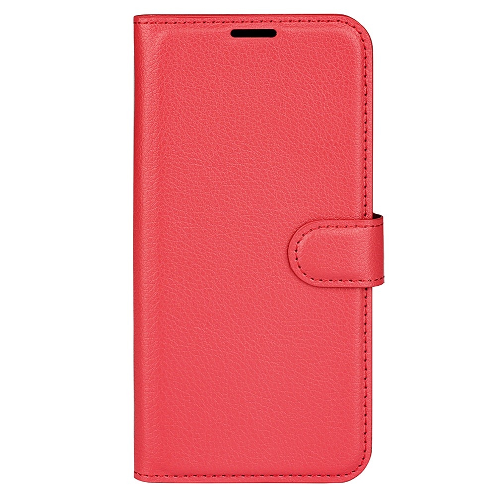 Litchi könyv tok Samsung Galaxy A36 5G - piros