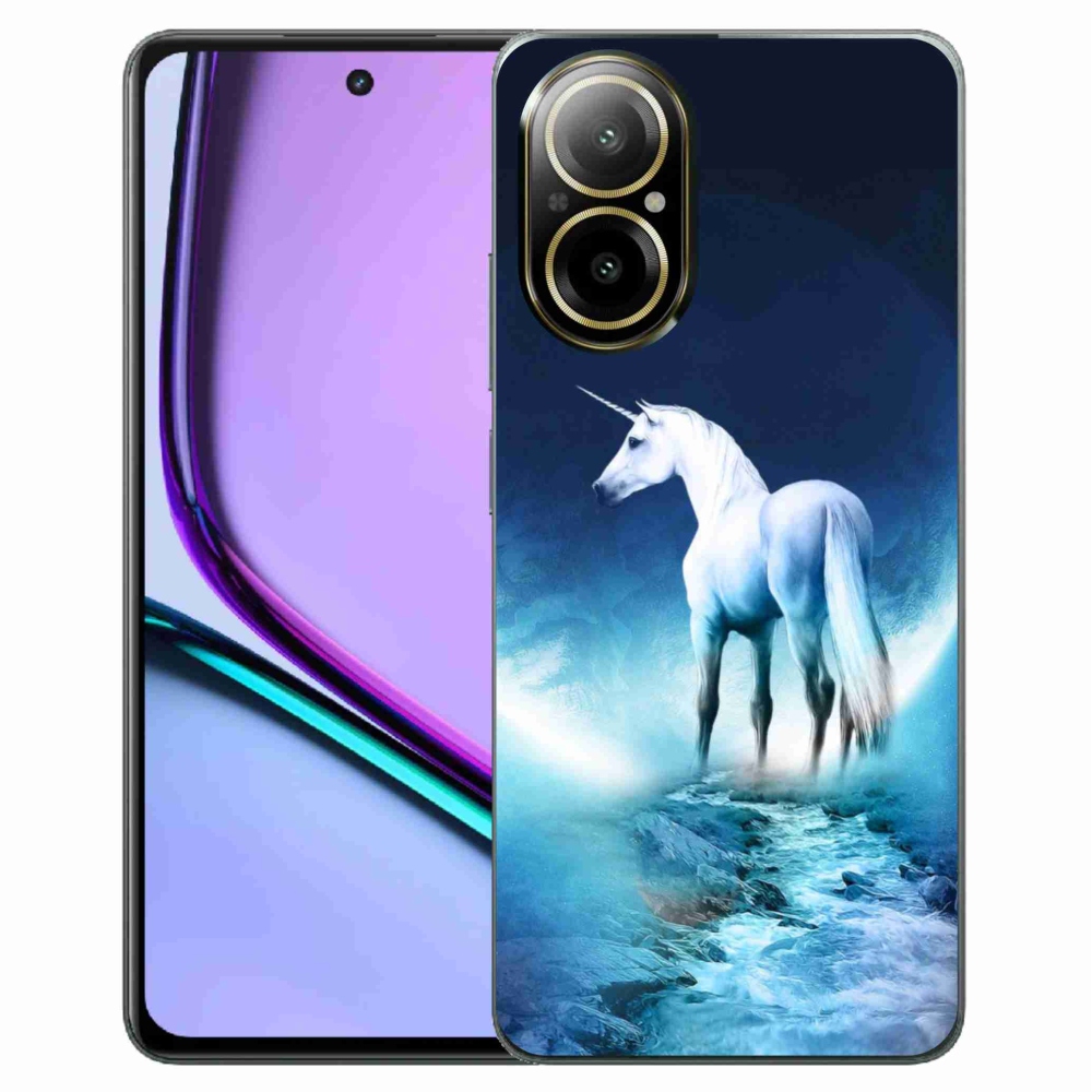 Gél borítás mmCase a Realme C67 készülékhez - fehér egyszarvú