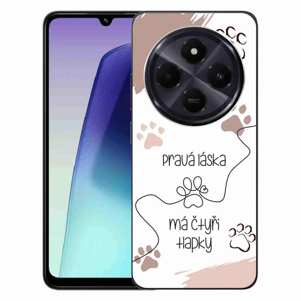 Gél borítás mmCase a Xiaomi Redmi 14C/Poco C75-hez - kutya motívum 1 fehér háttér