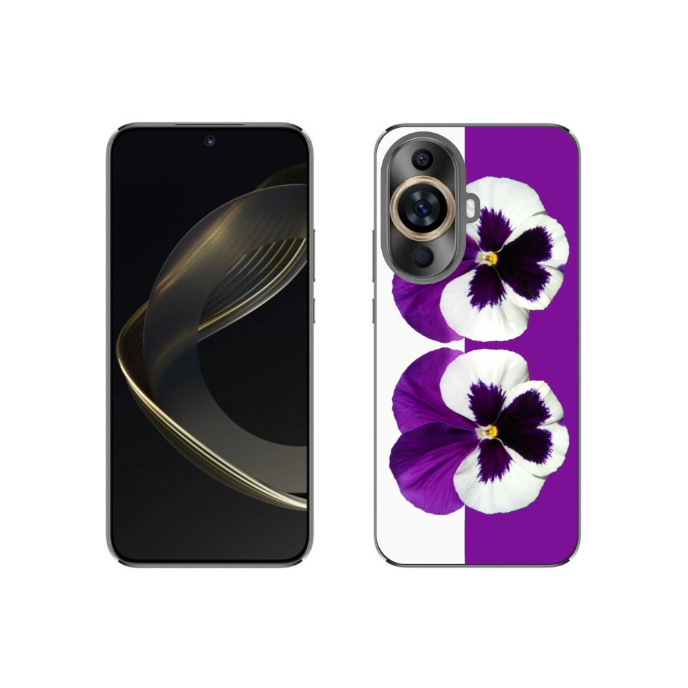 Gél borítás mmCase a Huawei Nova 11-hez - lila és fehér virág