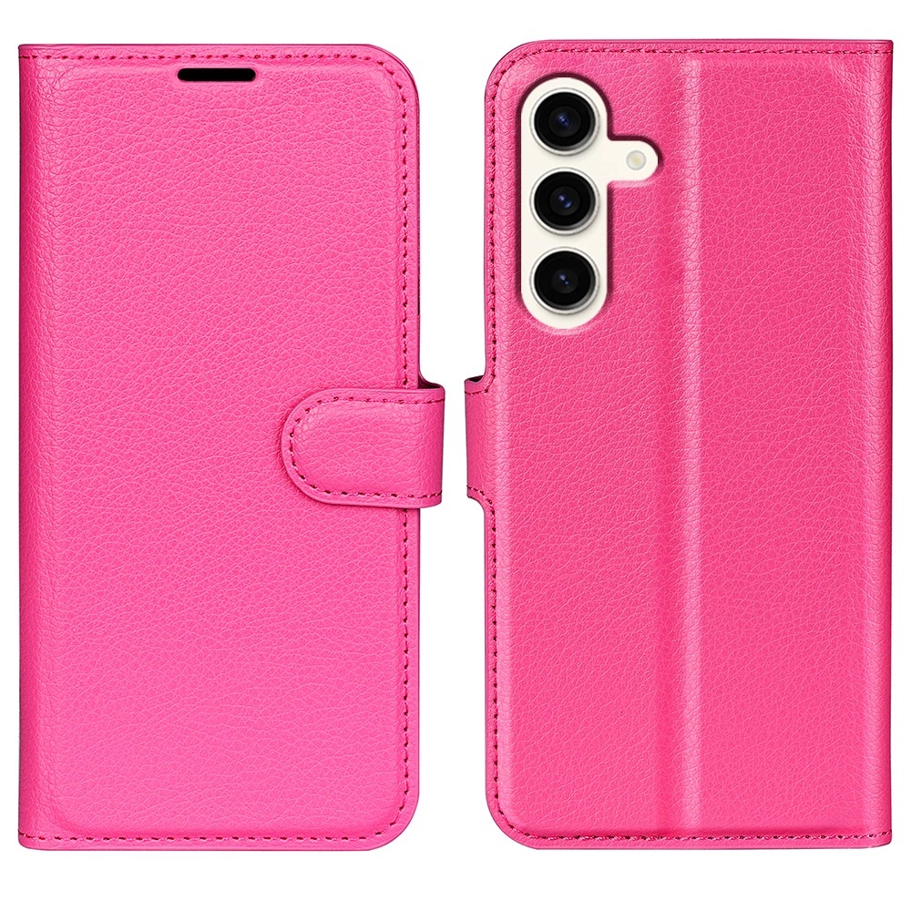 Litchi könyv tok Samsung Galaxy S24+ készülékhez - rózsaszínű