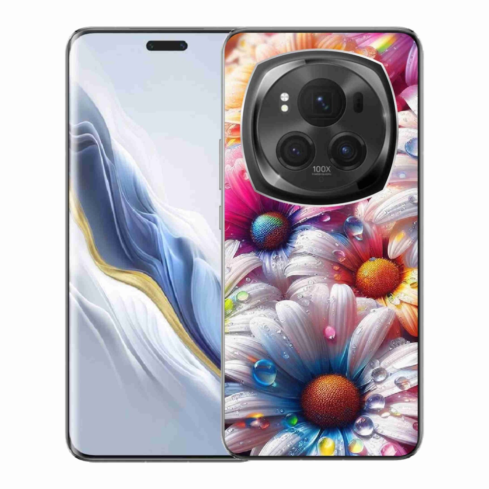 Zselés borítás mmCase a Honor Magic 6 Pro 5G készülékhez - színes margaréták