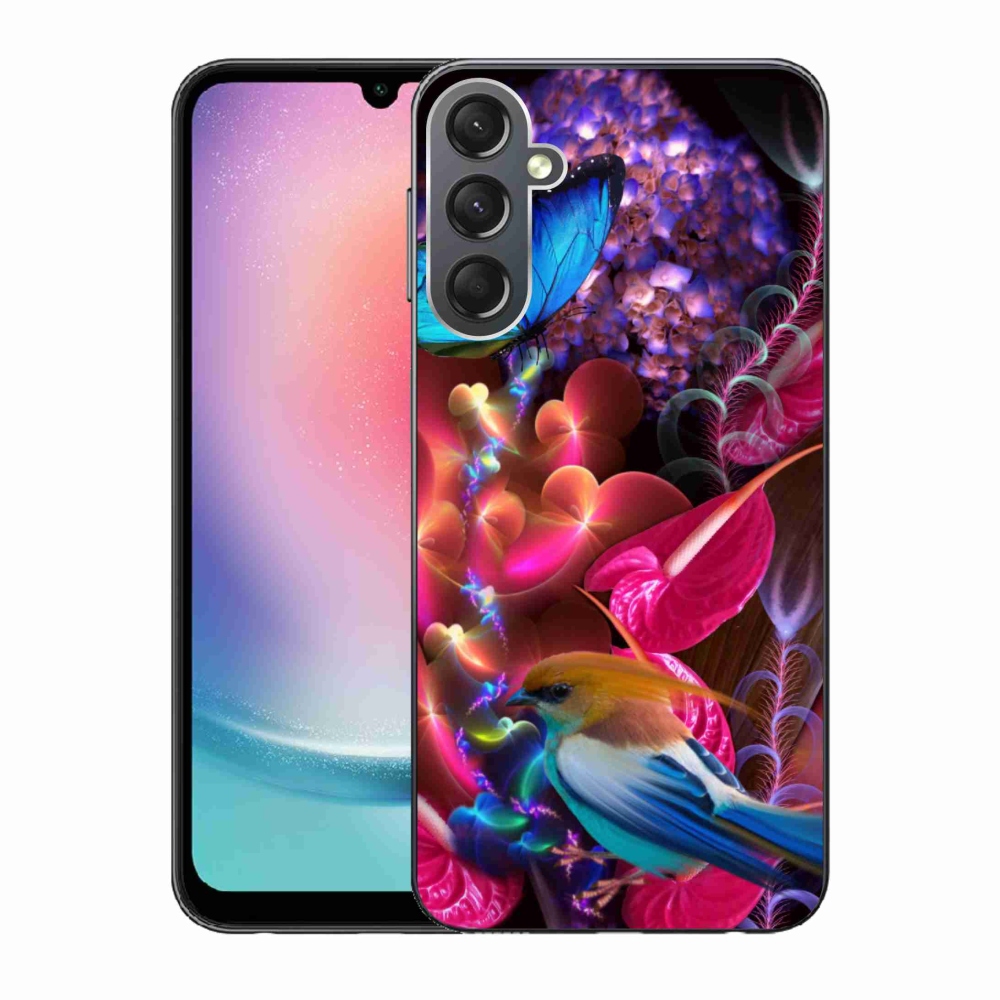Gél borítás mmCase Samsung Galaxy A24 készülékhez - színes virágok