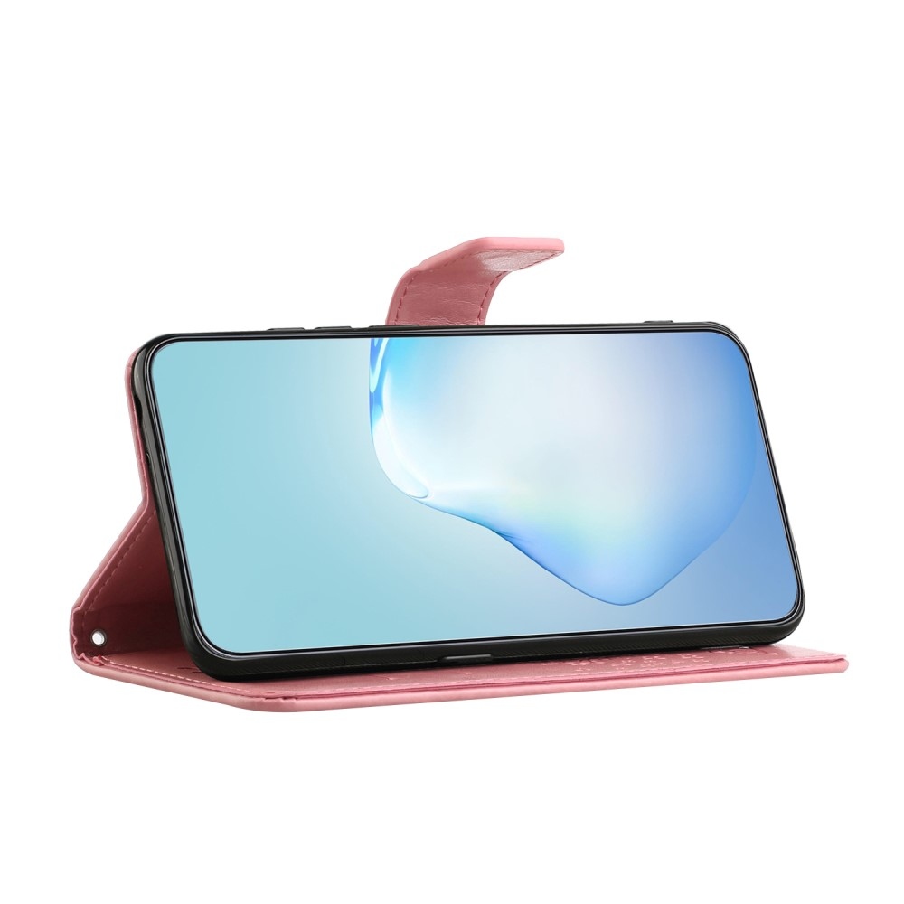 Fás könyv tok Samsung Galaxy S23 FE készülékhez - rózsaszín