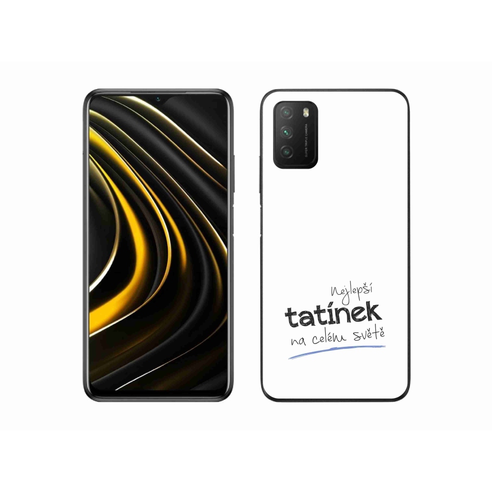 Gél borító mmCase a Xiaomi Poco M3-hoz - legjobb apuci 4 fehér háttérrel