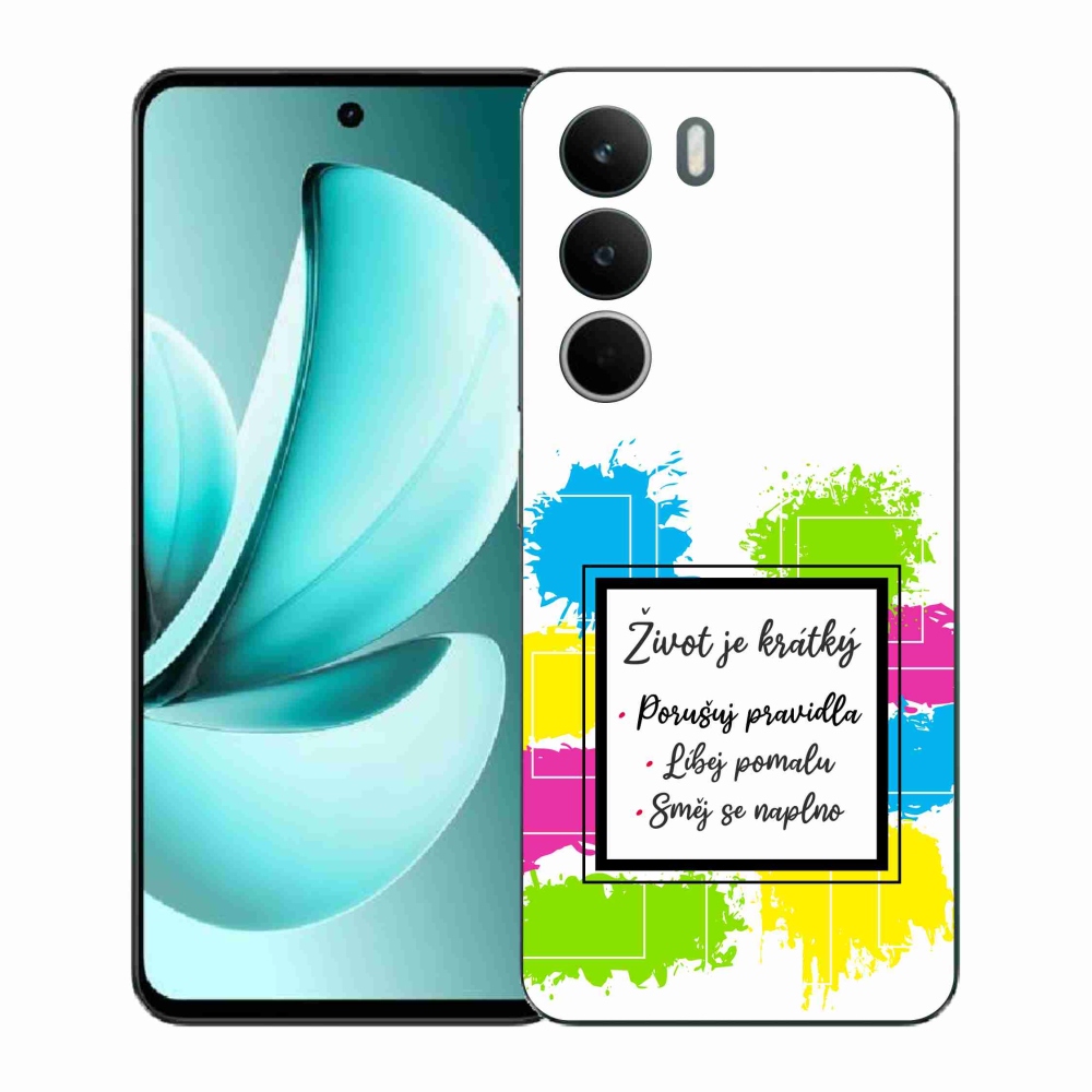 Gél borítás mmCase a Realme C71-en - idézet 5 fehér háttér