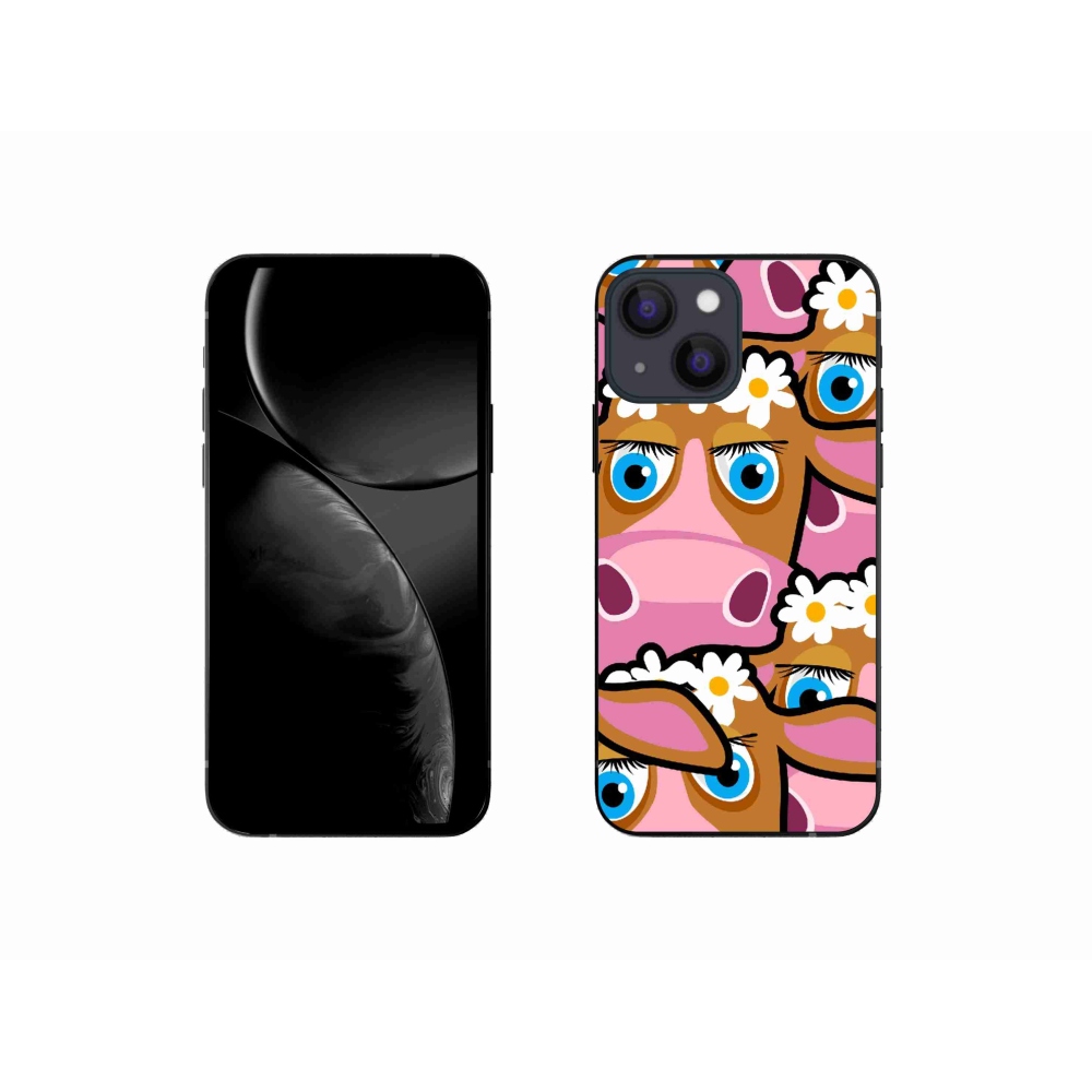 Zselés borítás mmCase iPhone 13 mini készülékhez - rajzfilmtehenek