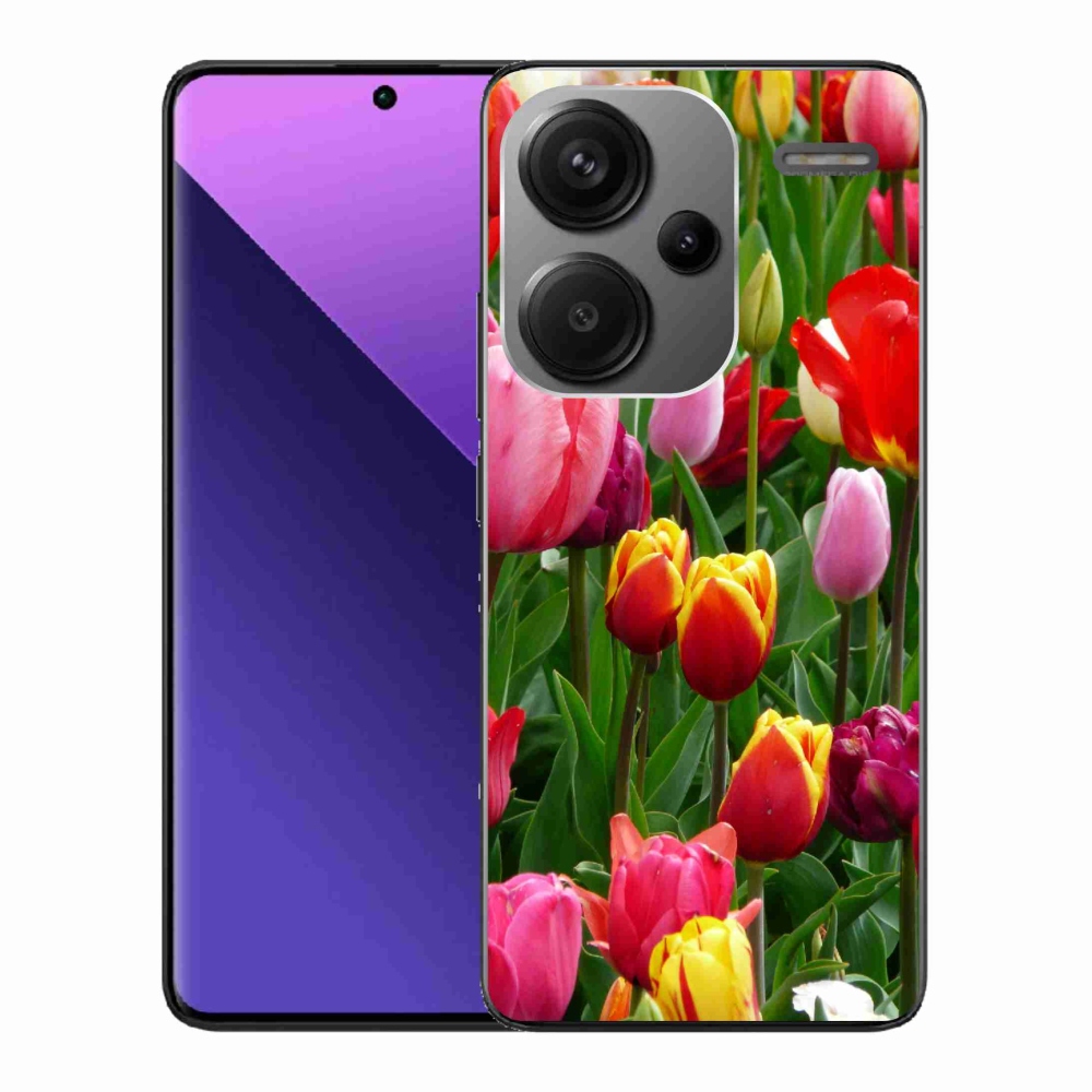 Gél borítás mmCase a Xiaomi Redmi Note 13 Pro+ 5G számára - tulipánok