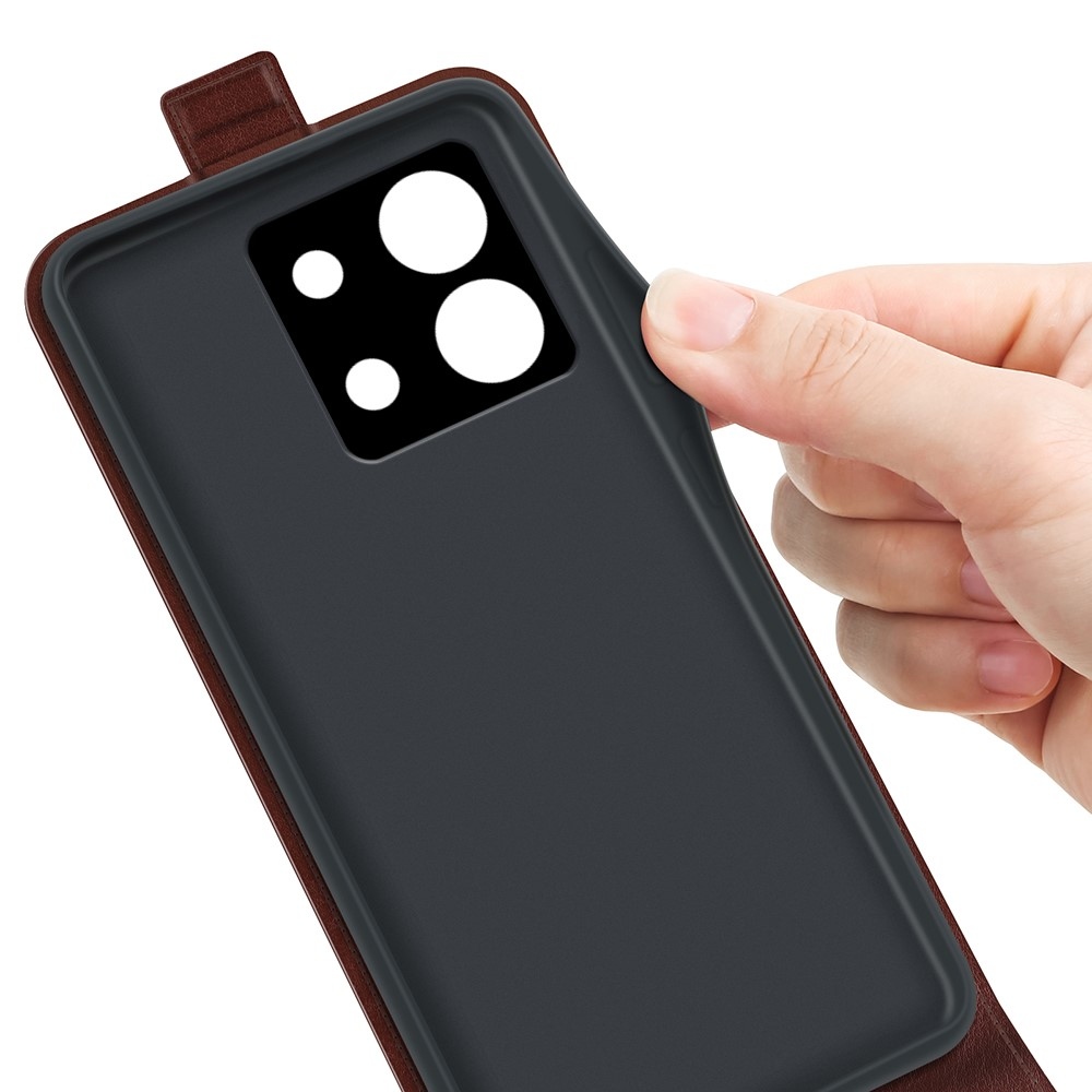 Függőleges flip tok Xiaomi Redmi Note 13 Pro 5G/Poco X6 5G - barna színben