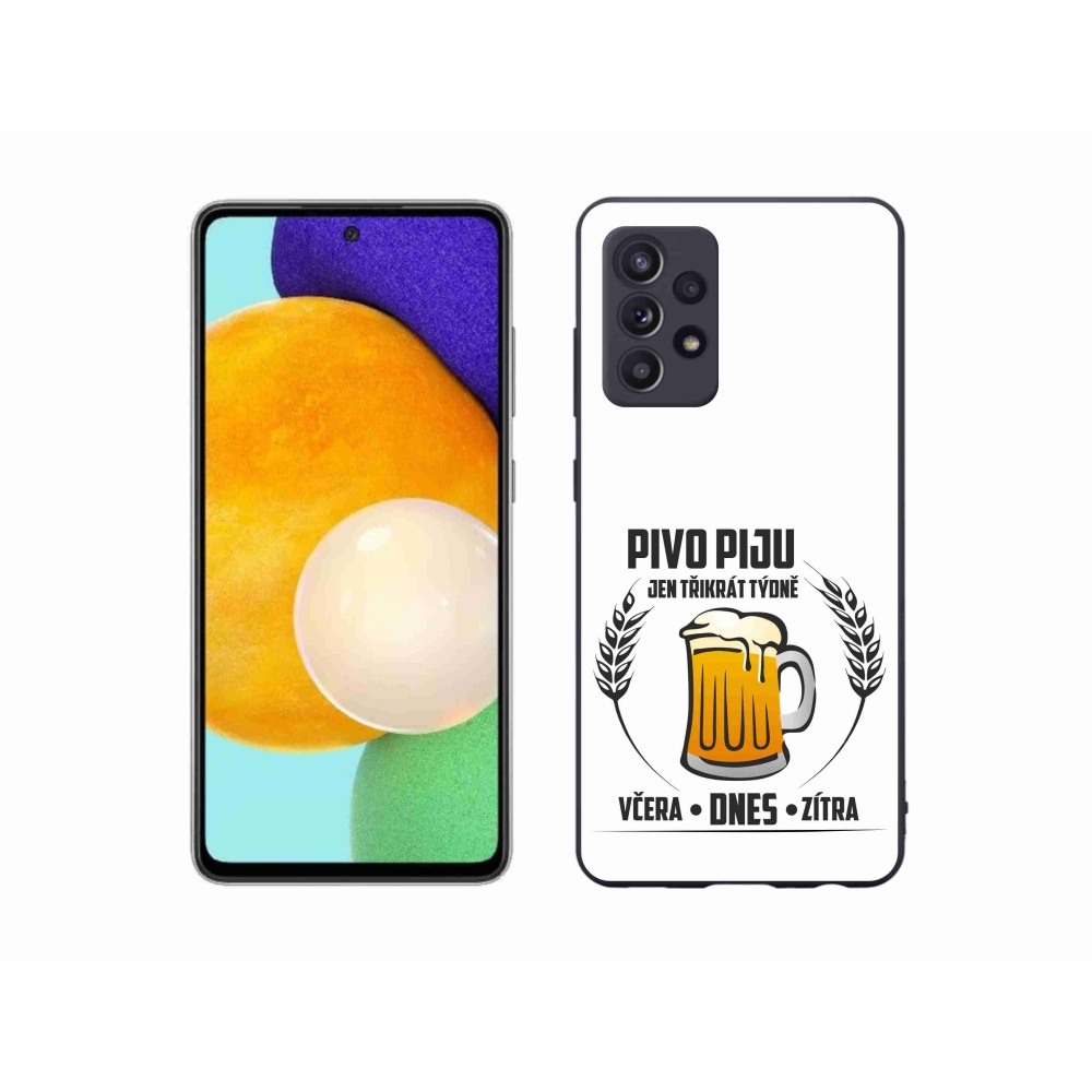 Gél borítás mmCase Samsung Galaxy A52s 5G - sör motívum fehér háttérrel