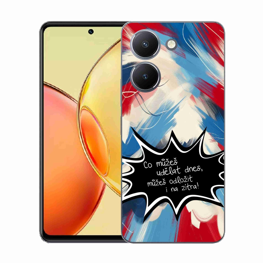 Gél borító mmCase a Vivo Y36-hoz - vicces szöveg 9 fekete háttér