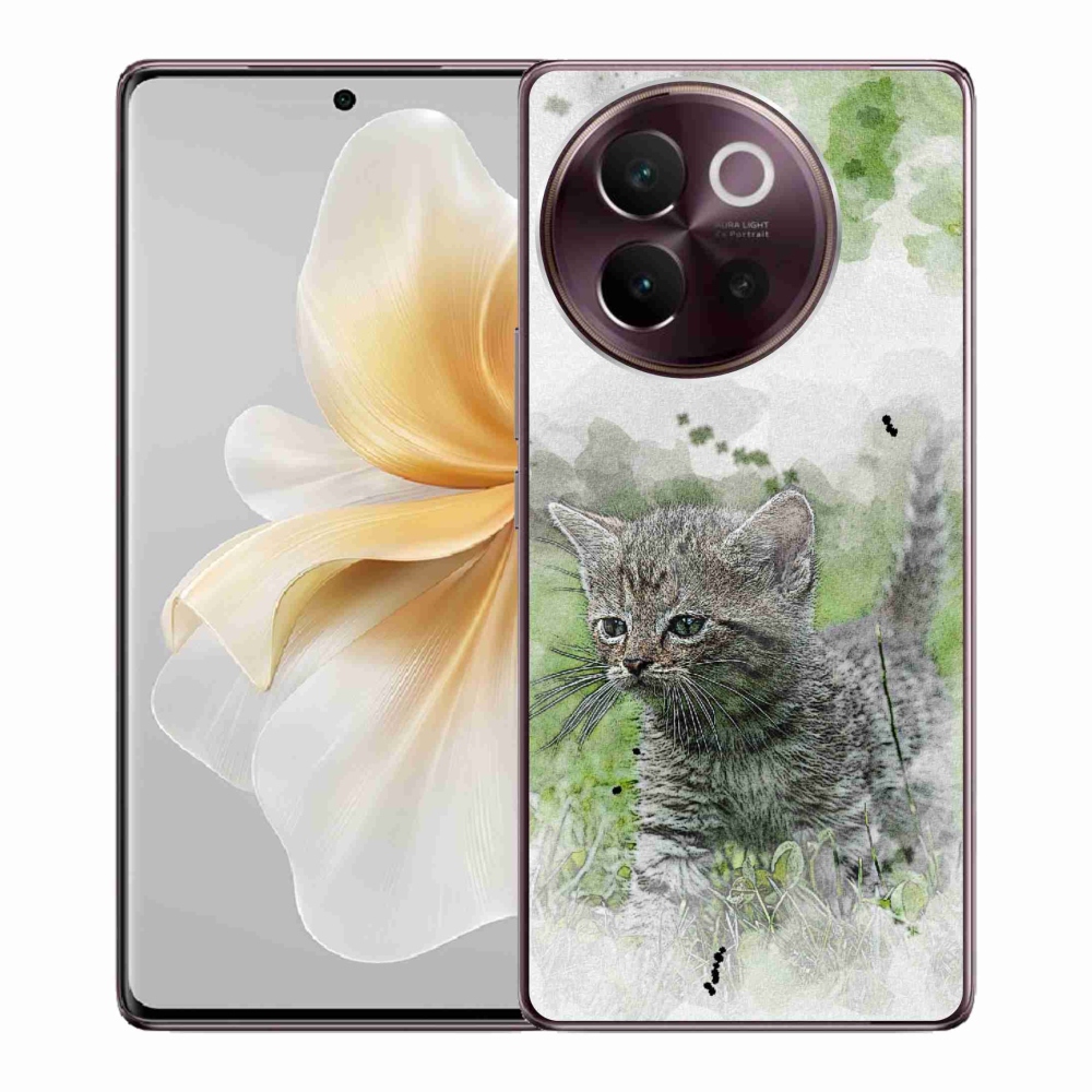 Gél borító mmCase a Vivo V40 Lite 5G készülékhez - aranyos cica 1